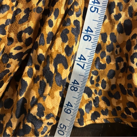 Zara Leopard Print Wrap Midi Dress Size Small Mob Wife Maximalist Animal Brunch - Picture 5 of 11
